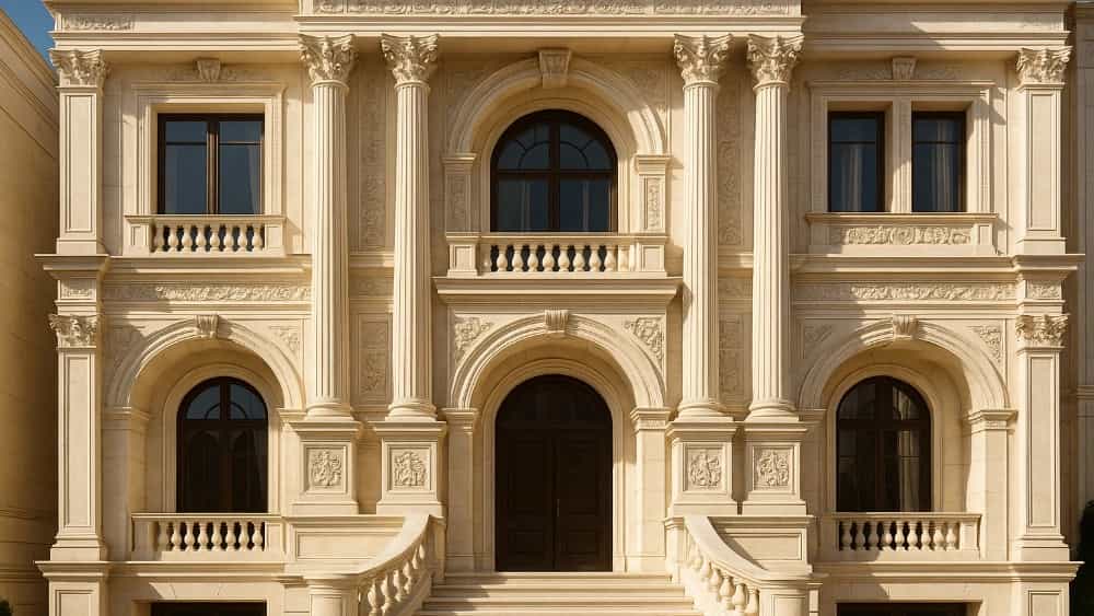 اسلب کاران EFG؛ مجری برتر نمای کلاسیک و رومی ساختمان در سعادت آباد تهران
